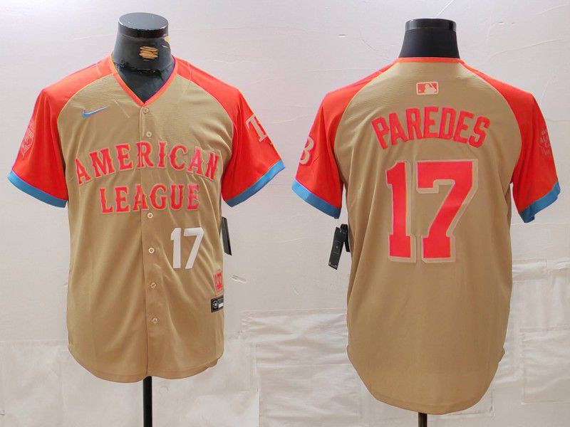 Men Tampa Bay Rays #17 Paredes Orange All star 2024 Nike MLB Jersey style 2